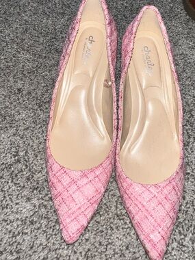 Charles by Charles David Pink Tweed Pointed Toe Flats